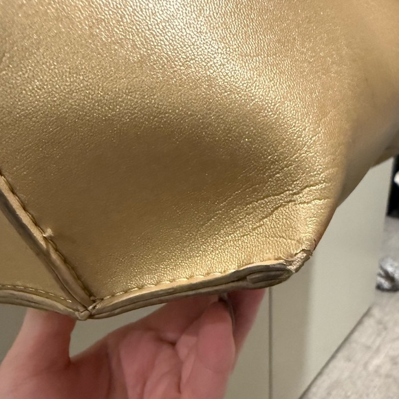 Neiman Marcus Gold Tote with Cut-Out Design - Picture 11 of 16